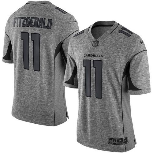 Nike Cardinals #11 Larry Fitzgerald Gray Men's Stitched NFL Limited Gridiron Gray Jersey - Click Image to Close
